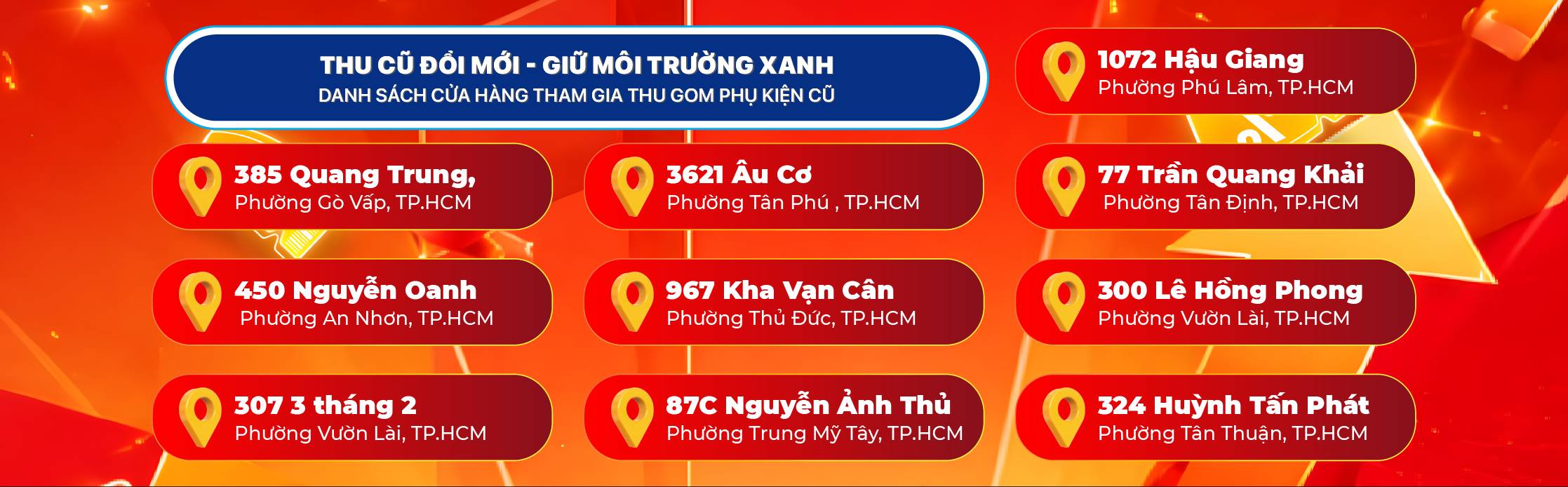 DANH SÁCH 10 CỬA HÀNG