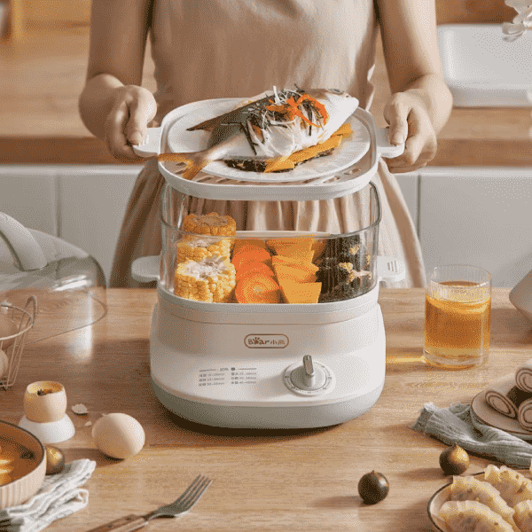 Nồi hấp điện 2 tầng đa năng 6L Bear DZG-C60Q8 - ảnh 4