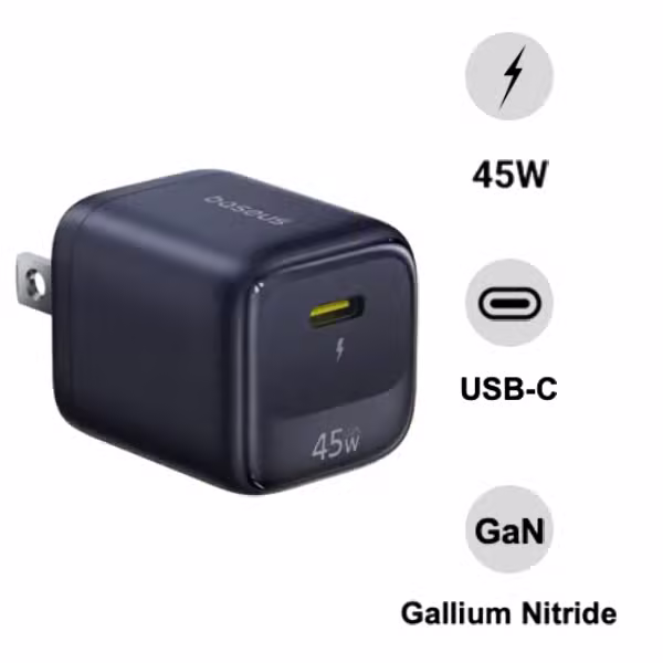 Củ sạc nhanh Baseus EnerFill FN22 1C 45W US - ảnh 1