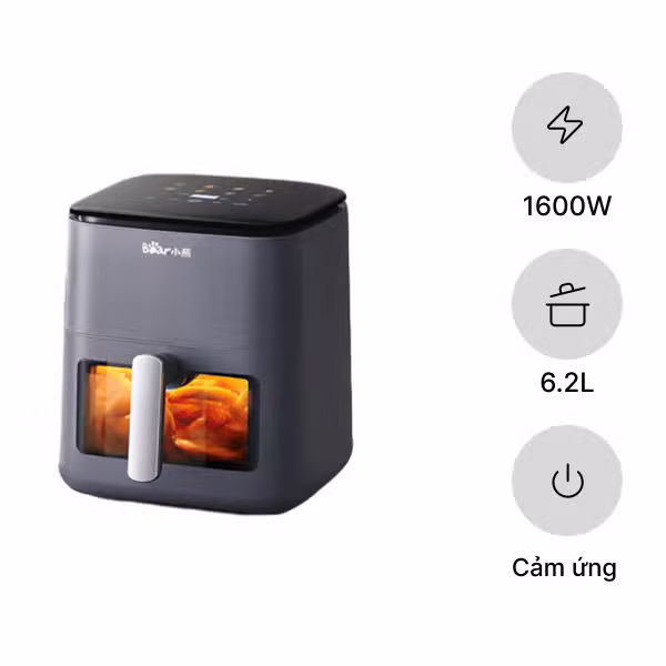 Nồi chiên không dầu 6.2L 1600W Bear AF-4H16K (QZG-H16R3)