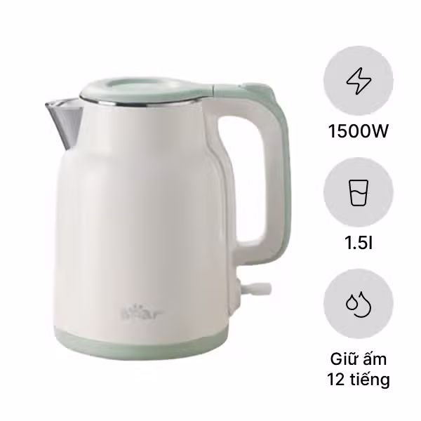 Ấm đun siêu tốc 1.5L 1500W Bear ZDH-E15S6 (EKT-155GK)