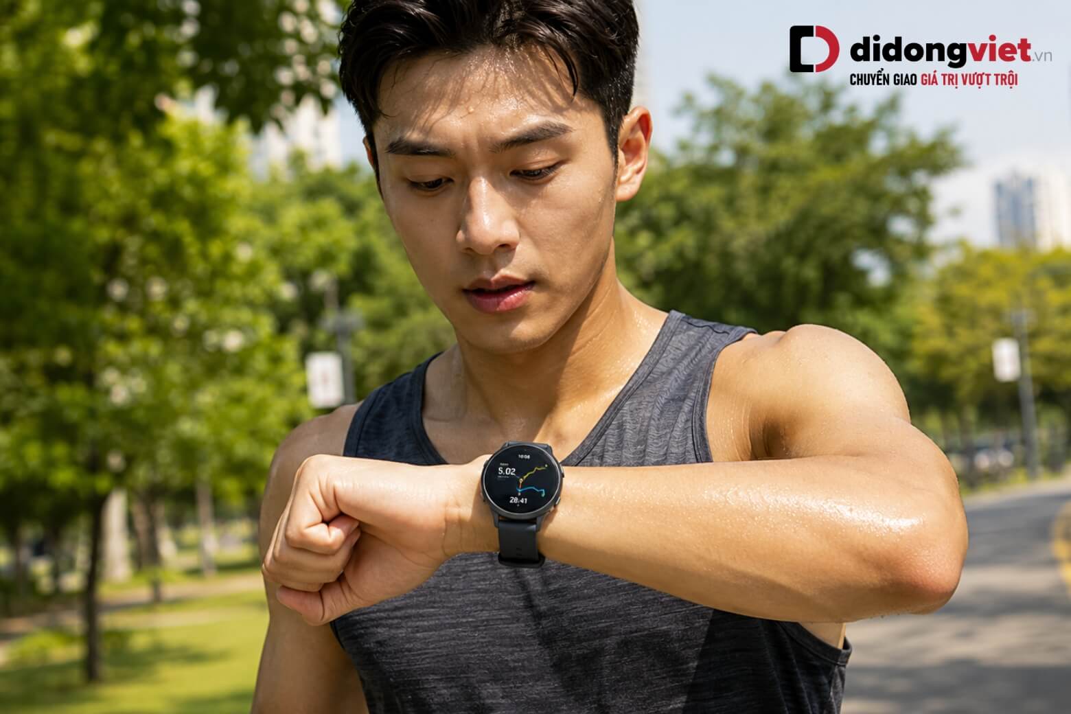 Trải nghiệm bản đồ trên Samsung Galaxy Watch9 LTE 44mm dưới trời nắng gắt khi chạy bộ