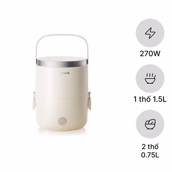 Hộp cơm điện cầm tay 1.5L Bear LB-4H15W (DFH-C15D2)