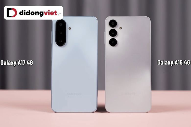 so sánh galaxy a17 4g và galaxy a16 4g