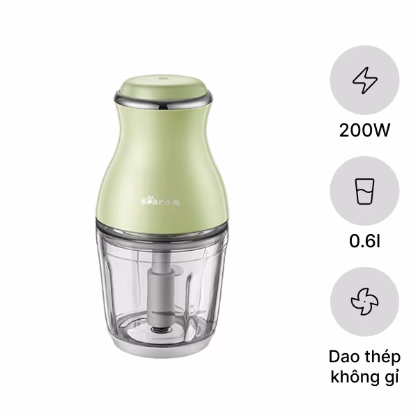 Máy xay thực phẩm đa năng 600ml Bear QSJ-B02X5 - ảnh 1
