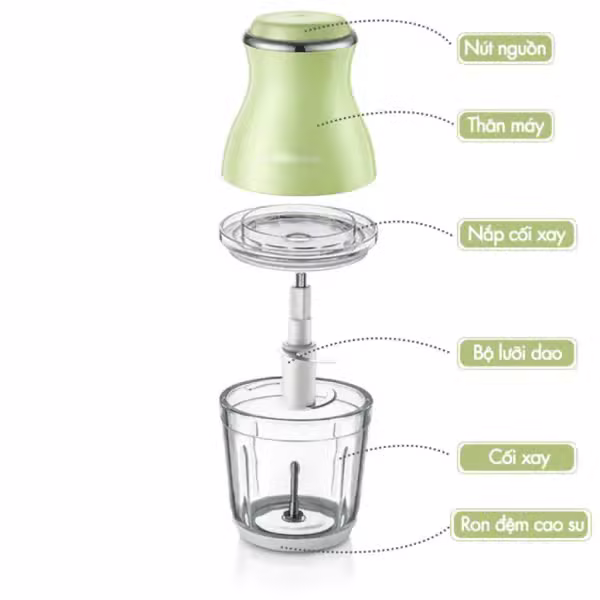 Máy xay thực phẩm đa năng 600ml Bear QSJ-B02X5 - ảnh 2