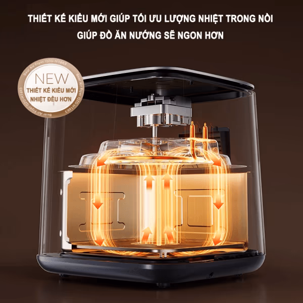Nồi chiên không dầu 6.2L 1600W Bear AF-4H16K (QZG-H16R3) - ảnh 4