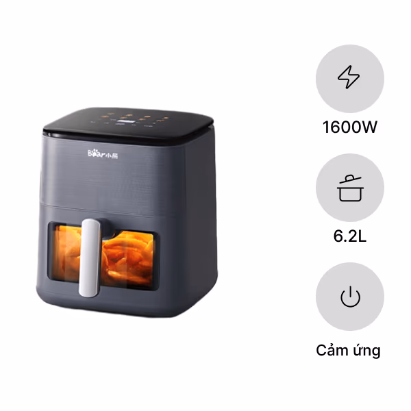 Nồi chiên không dầu 6.2L 1600W Bear AF-4H16K (QZG-H16R3) - ảnh 1
