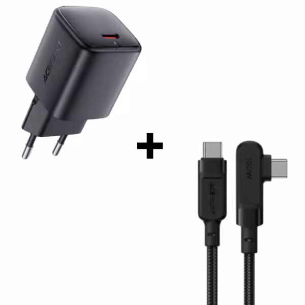 Bộ Combo cáp sạc Acefast 45W USB-C to USB-C (A119 + C5-03) màu đen