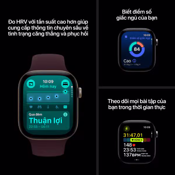 Apple Watch Series 12 46mm (5G) Viền gốm - Dây cao su S/M - ảnh 5