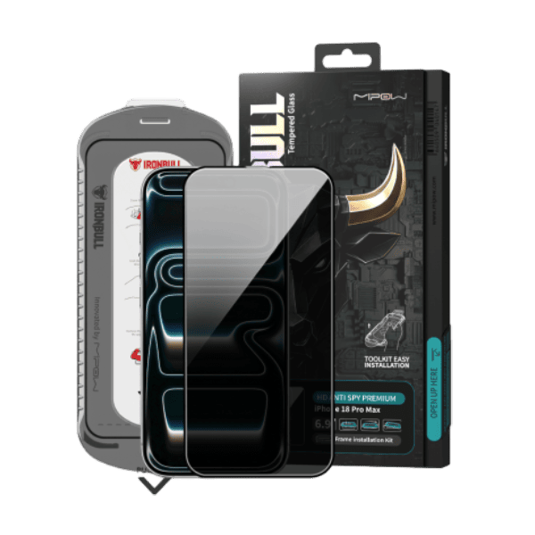 Dán kính cường lực iPhone 18 Pro Max Mipow IronBull Chống nhìn trộm
