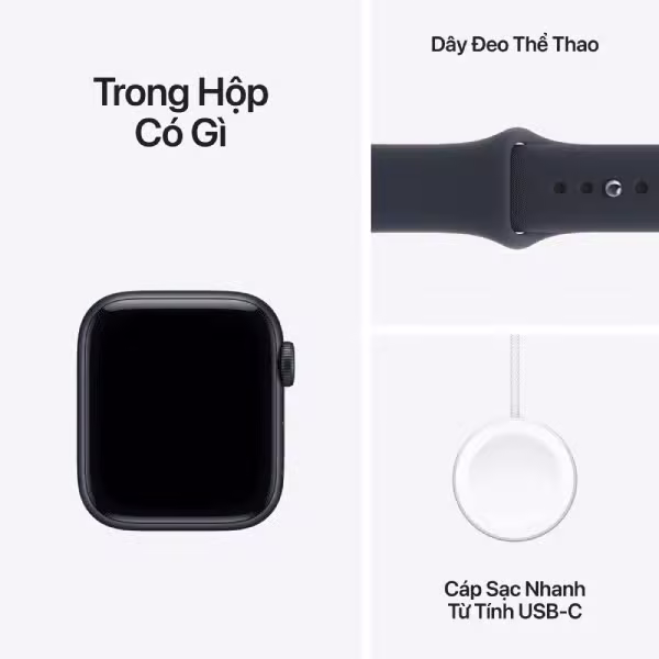 Apple Watch SE 3 2026 40mm (GPS) Viền nhôm - Dây cao su M/L - ảnh 8