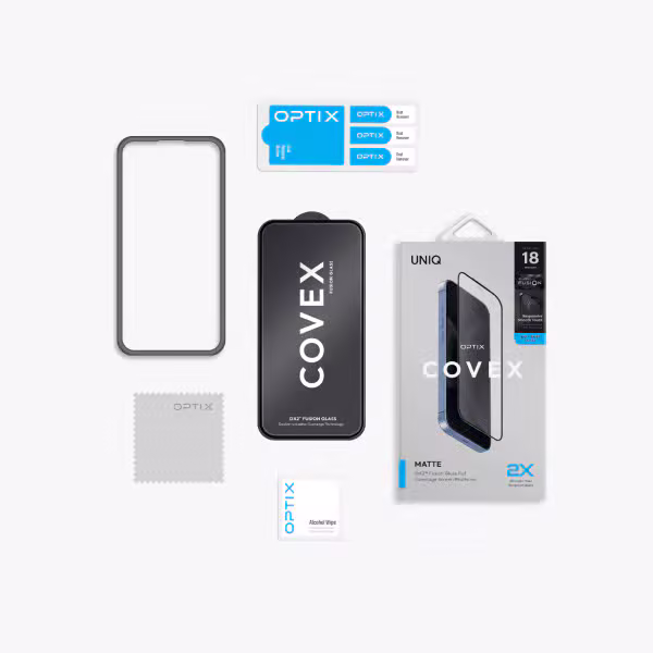 Kính cường lực iPhone 18 Pro Max UNIQ Optix HD Covex Clear (Viền đen) - ảnh 4