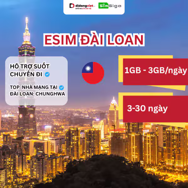 eSim Đài Loan