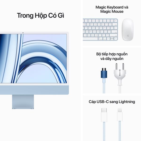 iMac 24-inch 2023 M3 256GB (GPU 10 Lõi) Chính Hãng