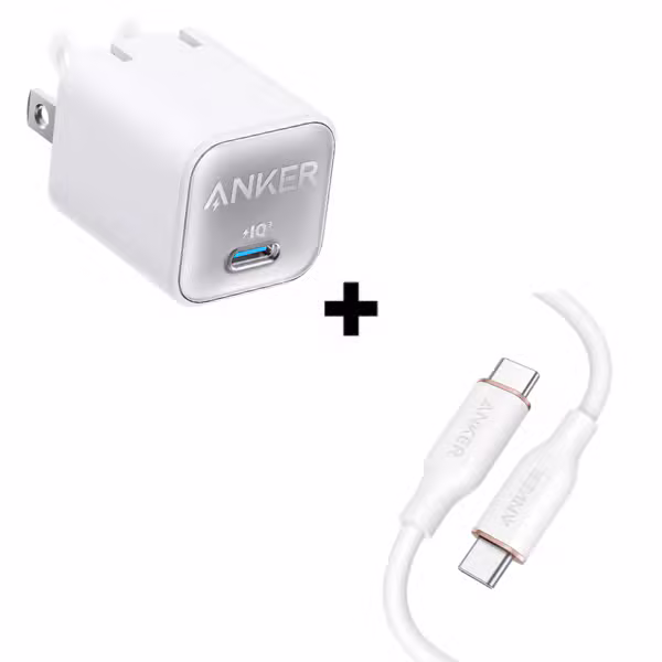 Bộ Combo cáp sạc Anker 30W Type-C to C A2147 0.9m màu trắng - ảnh 1