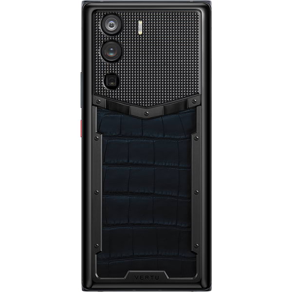 METAVERTU Navy Blue Alligator Leather Clous De Paris Pro