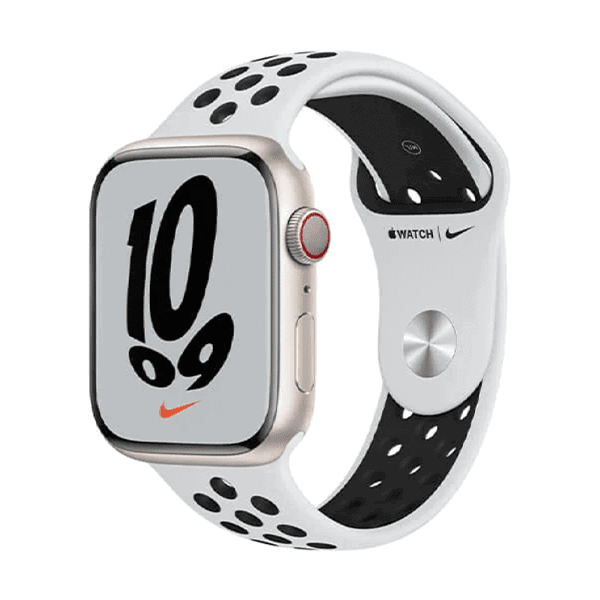 Apple Watch Nike Series 7 41mm (4G) Viền nhôm - Dây cao su | Chính Hãng VN/A-Màu trắng