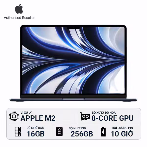 MacBook Air M2 13 inch 16GB/256GB Chính Hãng - ảnh 1
