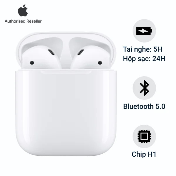 TAI NGHE APPLE AIRPODS 2 (No Wireless Charge) Cũ - ảnh 1