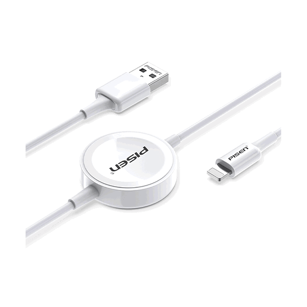 Cáp sạc Pisen iWatch 2in1 Lightning