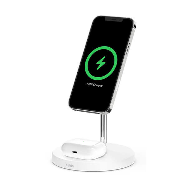 Đế sạc không dây Belkin MagSafe 2in1 BoostCharge 15W kèm sạc