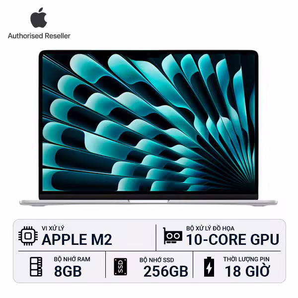 MacBook Air M2 15 inch 8GB/256GB Chính Hãng - ảnh 1