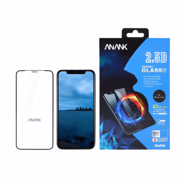Dán cường lực Anank iPhone 11 Pro Trong viền đen - ảnh 1