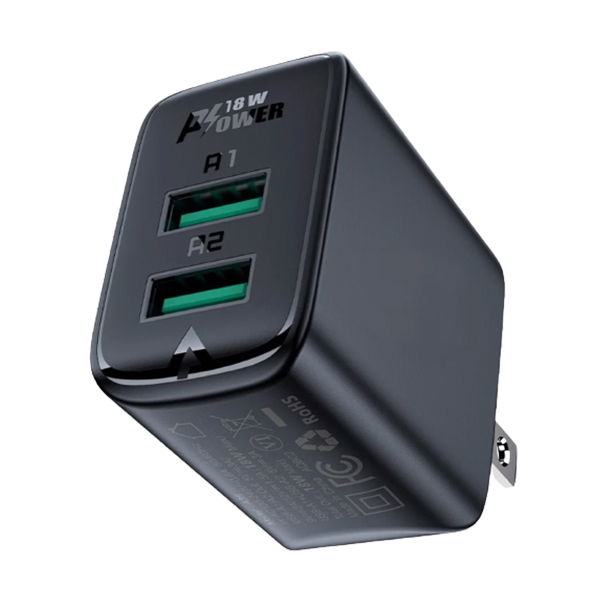Củ sạc ACEFAST 2 cổng QC18W (USB-A+USB-A) (US) A35