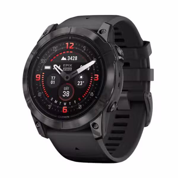 Đồng hồ thông minh Garmin Epix Pro Gen 2 51mm Sapphire Xám Carbon DLC Titanium - Dây Silicone - ảnh 1