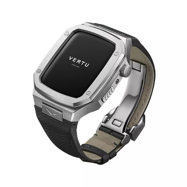 Vertu Watch Stainless Steel Black Calf