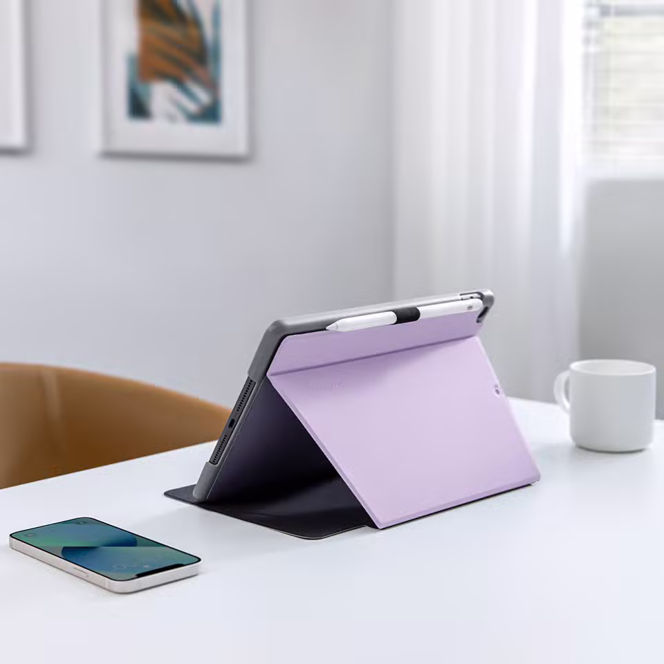 Bao da Tomtoc iPad (10.2_quot) - đa góc Vertical - Tím - ảnh 3