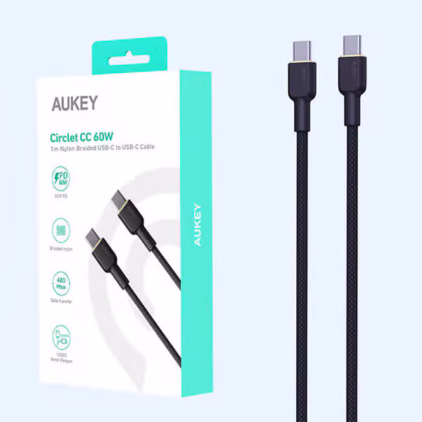Cáp sạc C-C Aukey CB-NCC1 bọc dù 1m - ảnh 3