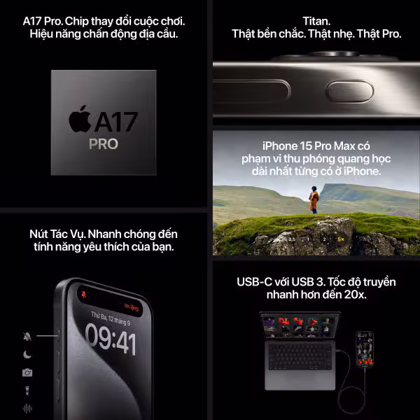 iPhone 15 Pro 128GB Chính hãng (VN/A) - ảnh 7