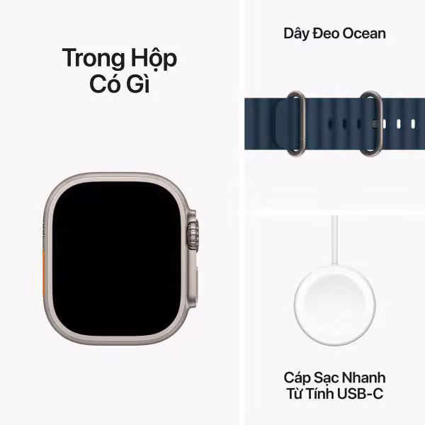 Apple Watch Ultra 2 49mm (LTE) Viền Titan - Dây Ocean - ảnh 8
