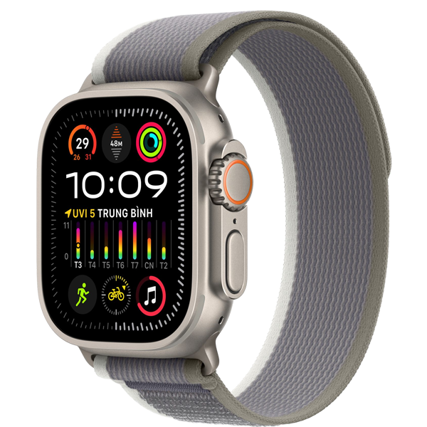 Apple Watch Ultra 2 49mm (LTE) Viền Titan - Dây Trail Loop size S/M