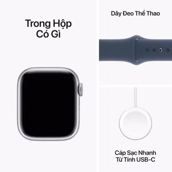 Apple Watch Series 9 41mm (GPS) Viền nhôm - Dây cao su size S/M - ảnh 6