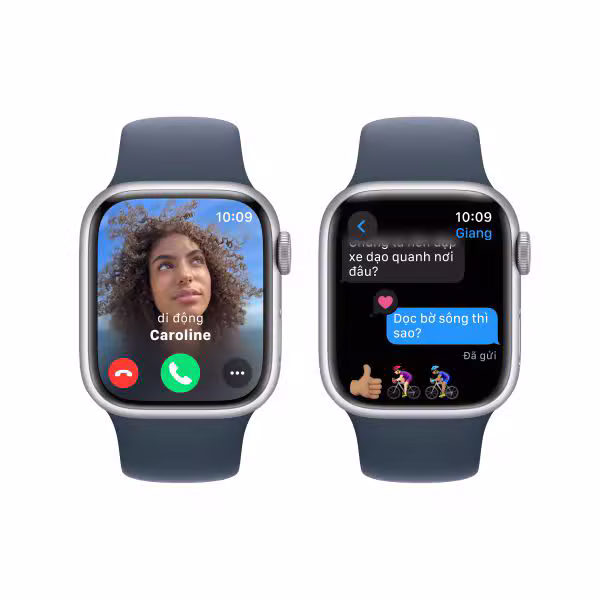 Apple Watch Series 9 45mm (GPS) Viền nhôm - Dây cao su size S/M - ảnh 4