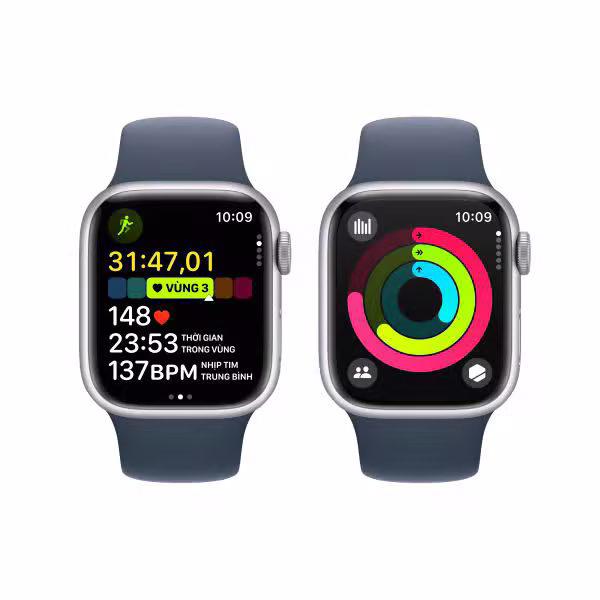 Apple Watch Series 9 45mm (GPS) Viền nhôm - Dây cao su size S/M - ảnh 5