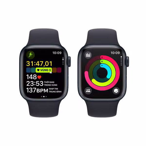 Apple Watch Series 9 45mm (GPS) Viền nhôm - Dây cao su size M/L - ảnh 8