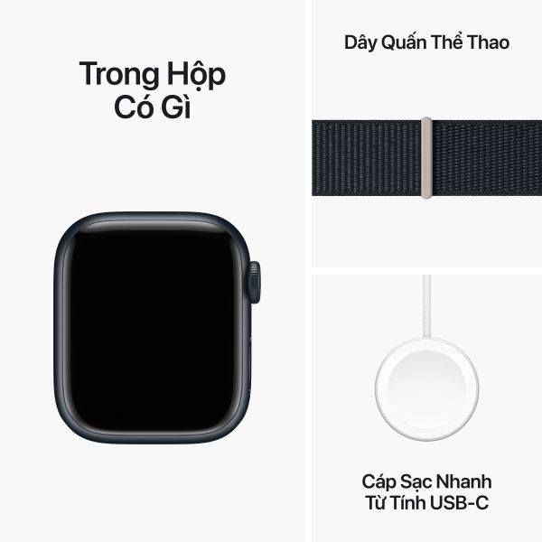 Apple Watch Series 9 41mm (GPS) Viền nhôm - Dây quấn thể thao
