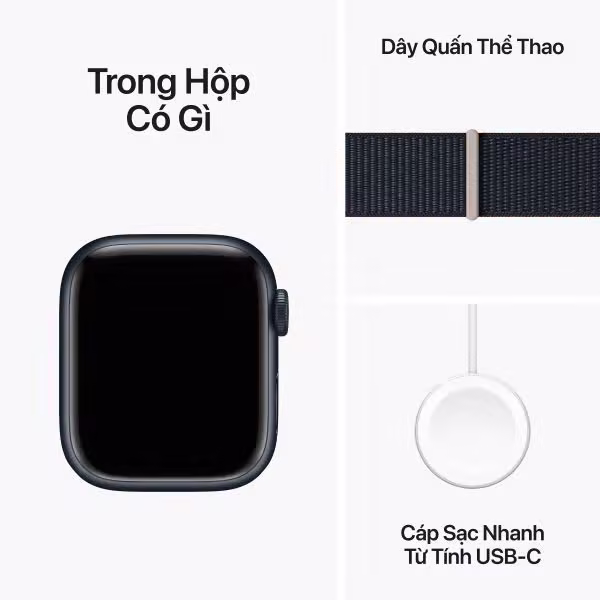 Apple Watch Series 9 45mm (LTE) Viền nhôm - Dây quấn thể thao - ảnh 6