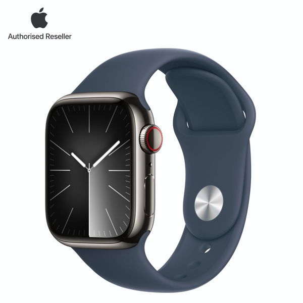 Apple Watch Series 9 41mm (LTE) Viền thép không gỉ - Dây cao su size M/L Apple Watch Series 9 41mm (LTE) Viền thép không gỉ - Dây cao su size M/L