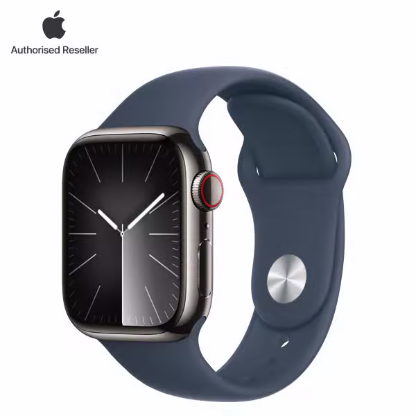Apple Watch Series 9 45mm (LTE) Viền thép không gỉ - Dây cao su size S/M - ảnh 1