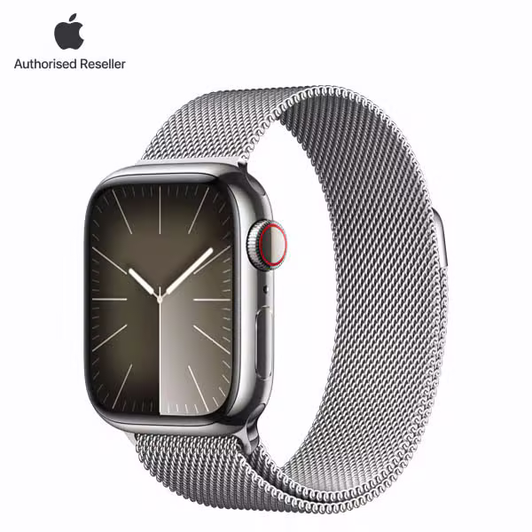 Apple Watch Series 9 41mm (LTE) Viền thép không gỉ - Dây Milanese - ảnh 1