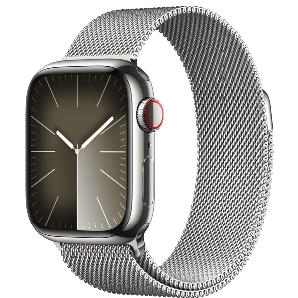 Apple Watch Series 9 45mm (LTE) Viền thép không gỉ - Dây Milanese