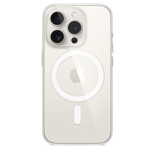 Ốp lưng MagSafe iPhone 15 Pro Max trong suốt Chính Hãng