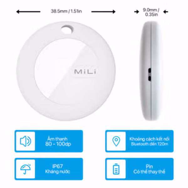 Thiết bị định vị thông minh MiLi MiTag HD-P16 - ảnh 2