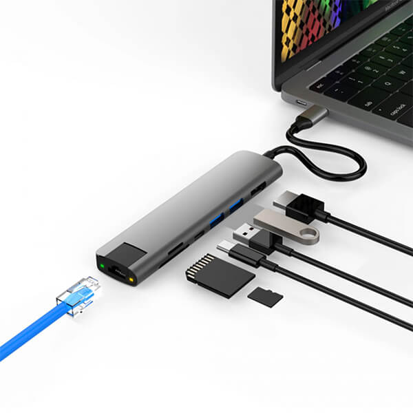 Cổng chuyển Hyperdrive Slab 7in1 USB-C Hub (HD22H)