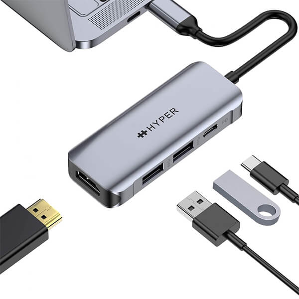 Cổng chuyển HyperDrive HDMI 4K60Hz 4in1 USB-C Hub (HD41)